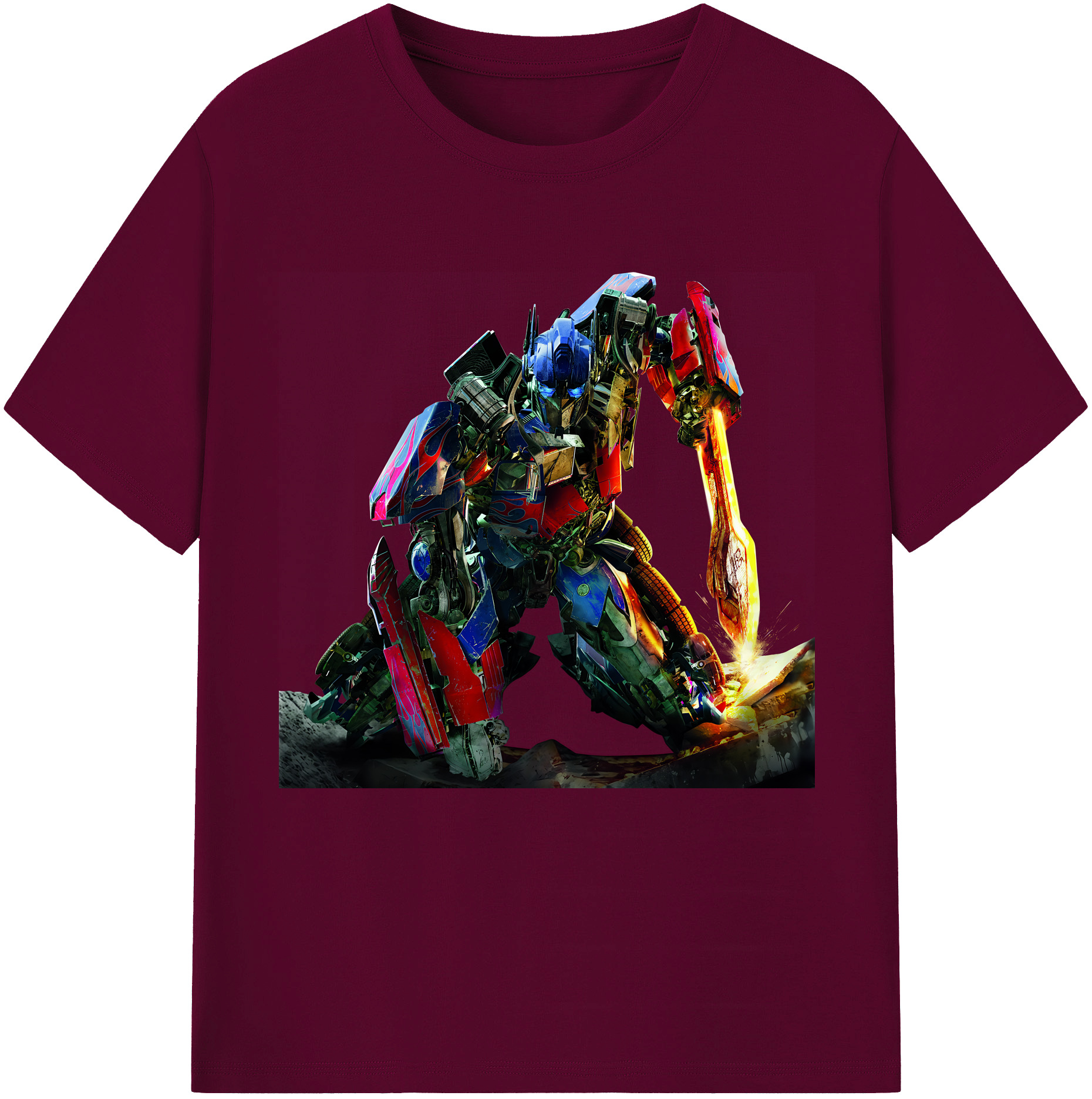 （画像用） Transformers トランスフォーマー レディースカジュアルプリントTシャツ（綿100％）
